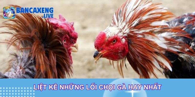 Liệt kê những lối chọi gà hay nhất
